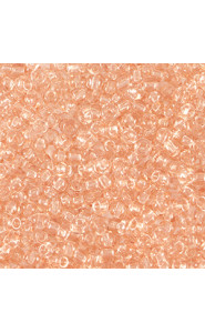 Glass seed beads 11/0 (2mm) Transparent light peach pink